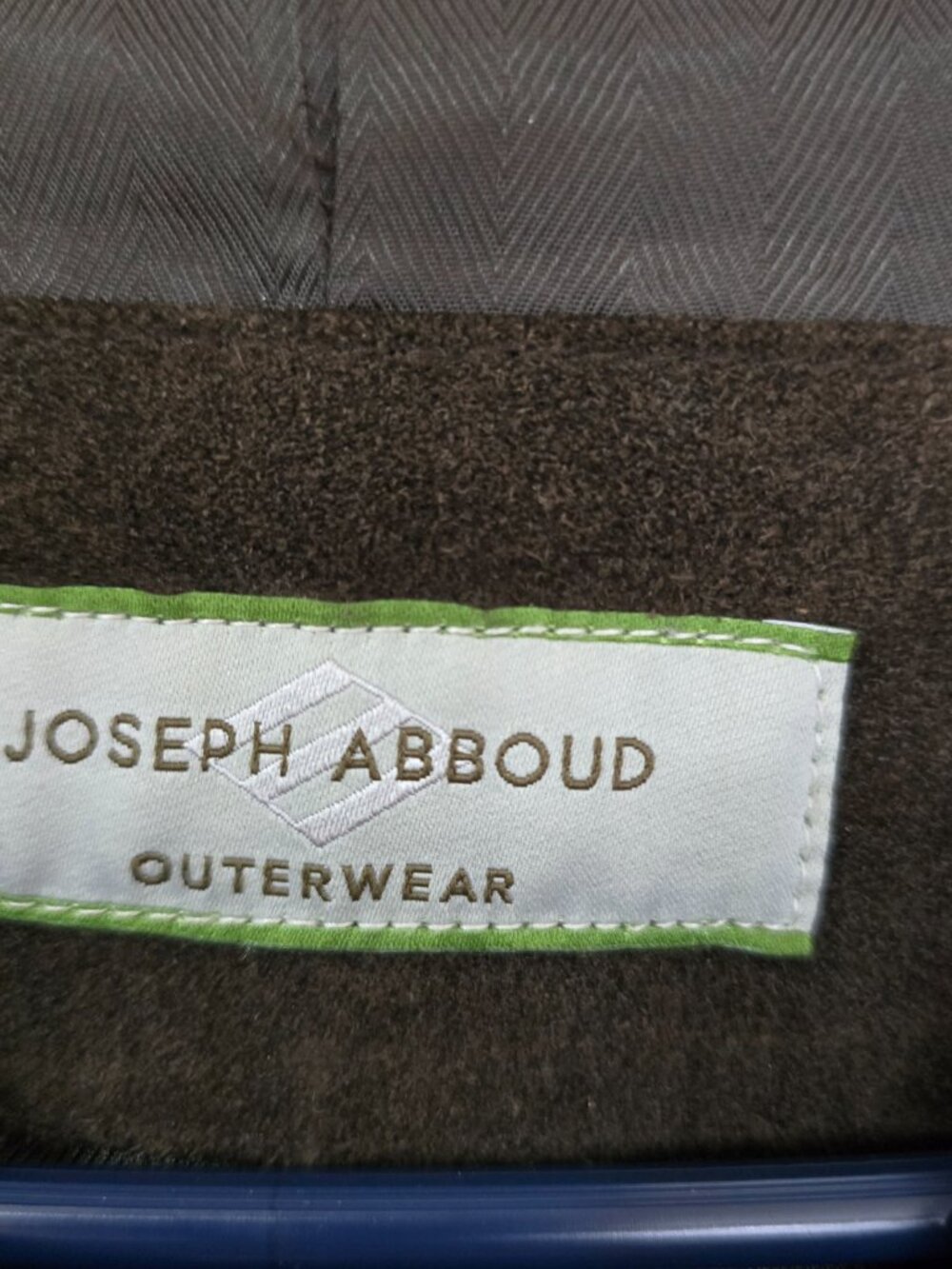 Joseph Abbound Outerwear Men's Heavy Suede Leather Jacket Zip Dark Brown Large - Picture 5 of 13